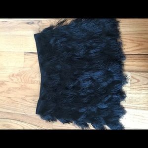 Zara: Black fringe skirt